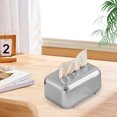 thumbnail image 6 of Yucurem Desktop Tissue Holder Creative Wipe Storage Case For Home Decoration Kitchen Essentials (Silver), 6 of 10