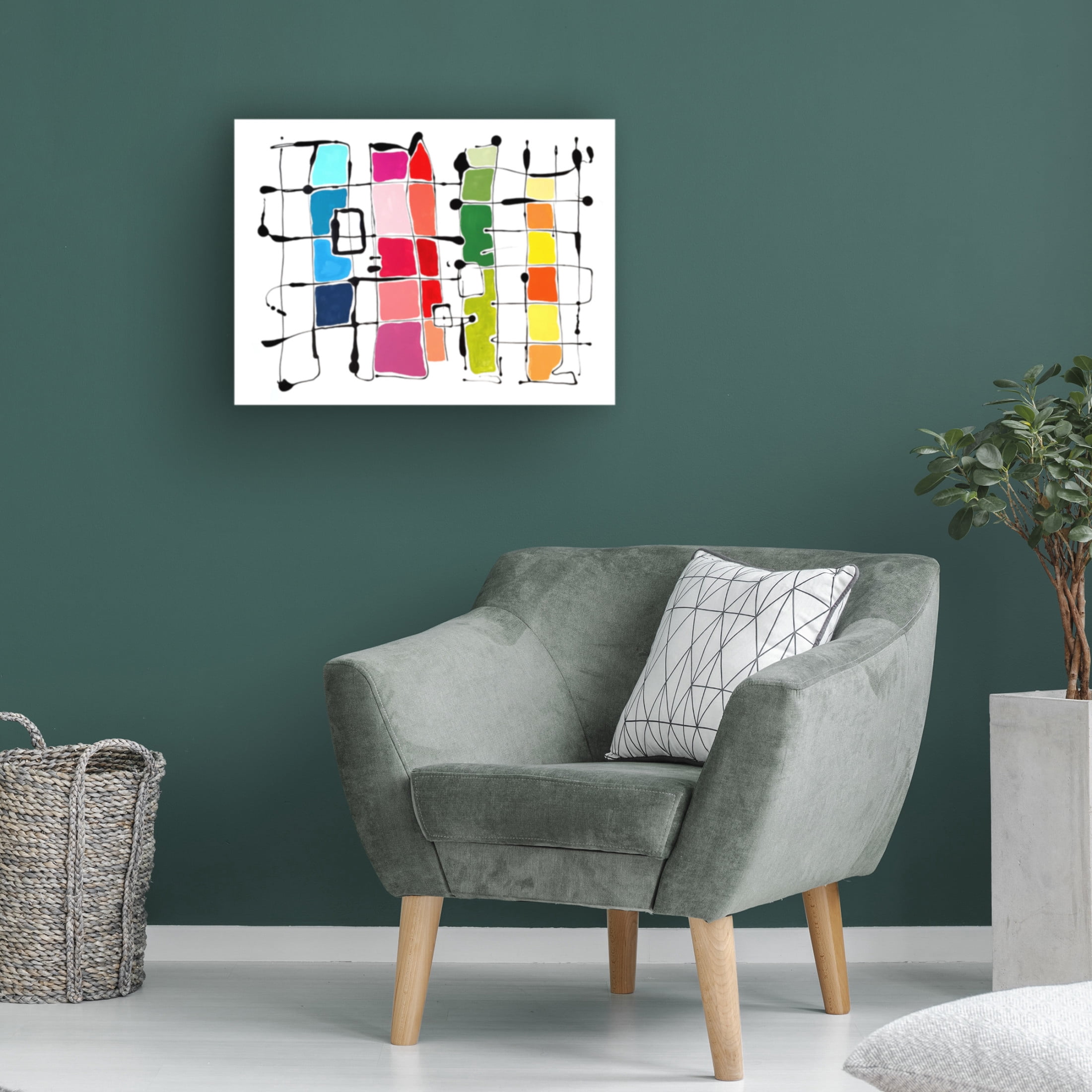 Canvas Wall Art - Sharon Pierce McCullough 'Windows of Happiness' Wall Art for Living Room, Bedroom, or Office Décor by Trademark Fine Art - 32 x 24 Inches