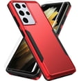thumbnail image 1 of for Samsung Galaxy S21 Ultra Case, S21 Ultra Case with Screen Protector,[Military Grade Drop Tested] Heavy-Duty Tough Rugged Shockproof Protective Phone Case for Galaxy S21 Ultra 6.8 inch (Red, 1 of 6