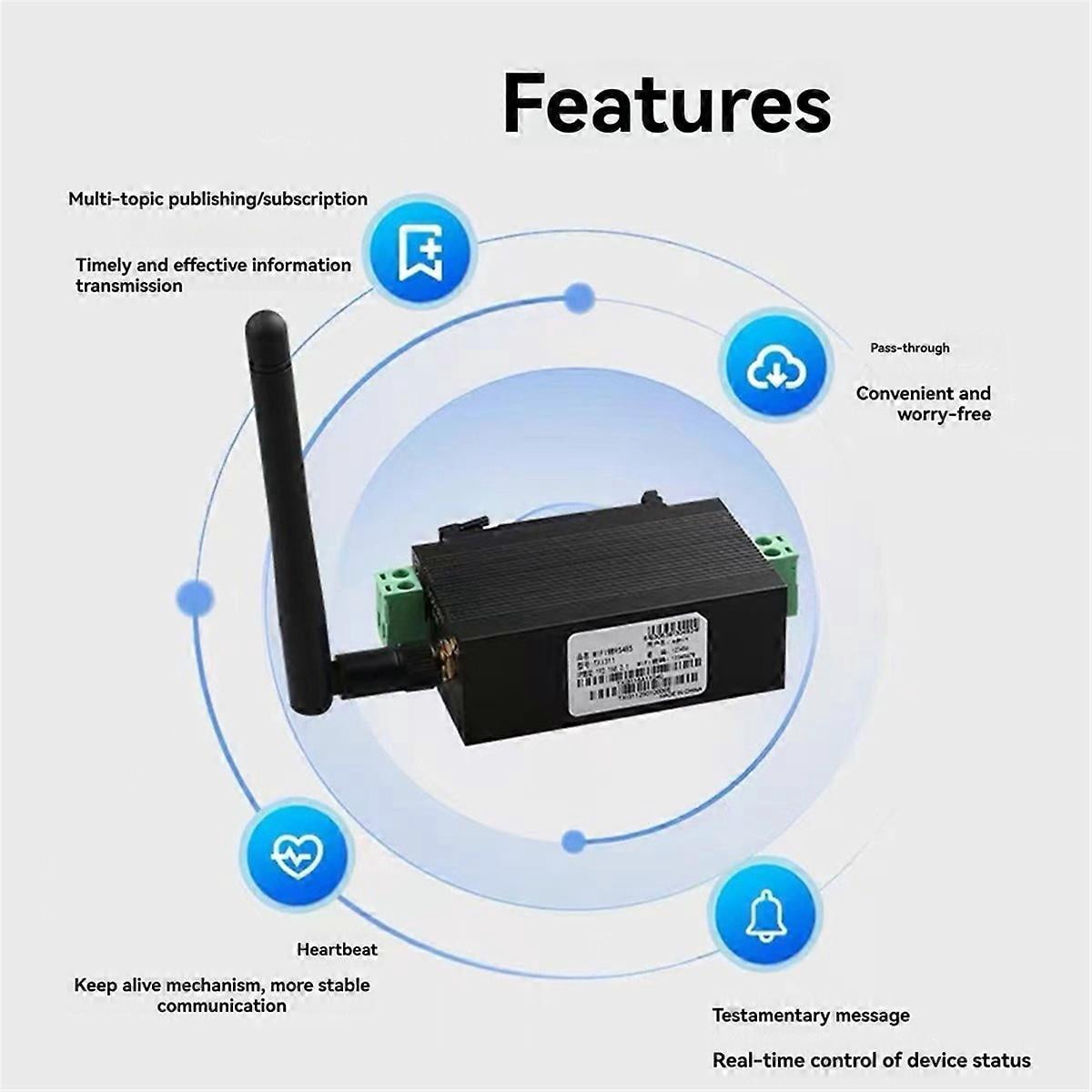 Modbus Wifi Serial Server Rs485 to Wifi Rail Type Wireless Network ...