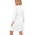 thumbnail image 5 of MINTREUS Women Kimono Robes Short Robe Soft Knit Sleepwear Homewear Knit Spa Bathrobe, 5 of 6