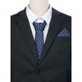 thumbnail image 5 of Conjuntos de corbatas para hombres INSPIRE CHIC, corbatas de lunares con pañuelo a juego para bodas y negocios, azul oscuro, 5 of 5