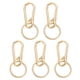 thumbnail image 1 of Llaveros de metal Uxcell, 5 piezas, clip de anillo de llavero, organizador de accesorios de llaves resistentes, dorado, 1 of 7