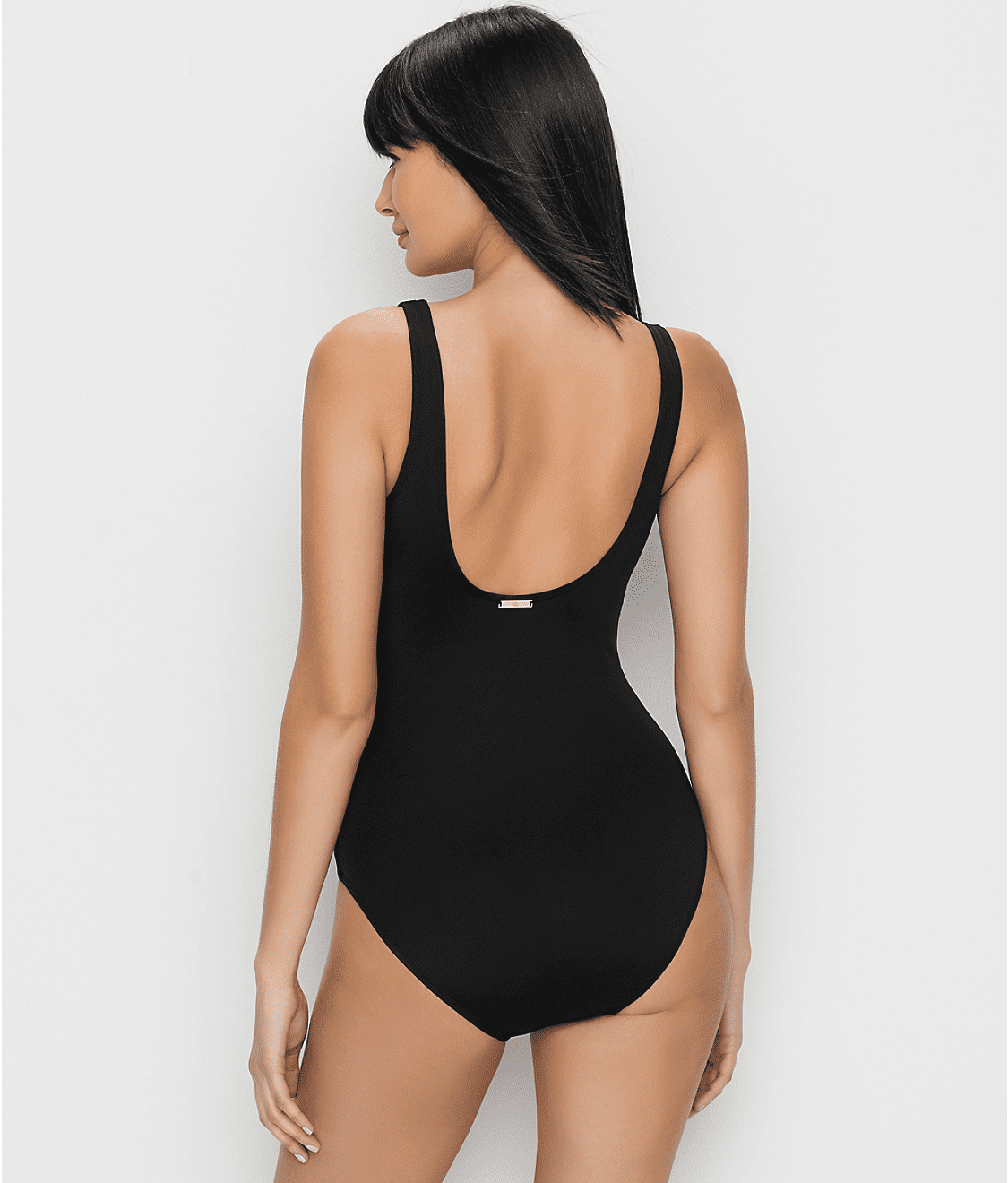 Lauren Ralph Lauren BLACK Twist-Front Underwire One Piece Swimsuit