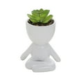 thumbnail image 1 of Cute Figure Ceramic Doll Flower Pot - Creative Planter for Home and Office Decoration, 1 of 5