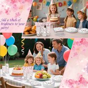 OUTMASTER Butterfly Party Decorations- 25 Guest Set Of Plates, Cups, Napkins & Utensils For Kids Parties.