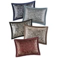 thumbnail image 3 of Full Black Jacquard Comforter Set - 12-Piece Luxury Bedding with Cotton Sheets & Paisley Design, 3 of 11