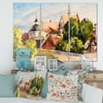 thumbnail image 2 of Designart ' View of Old Polish City Buildings In Nature ' Traditional Canvas Wall Art Print, 2 of 3