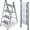 Silver, variant on PETGLE 4 Step Ladder,Aluminum Lightweight Folding 4 Step Stool with Anti-Slip Wide Pedal,330lbs Capacity Step Ladder for Household,Kitchen,Office - Red