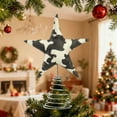 thumbnail image 6 of CuiLiyq Christmas Tree Topper Star, 12.6 Inch Cow Pattern Pentagram Tree Topper for Xmas Decorations Ornaments Indoor Decor Holiday Party (B), 6 of 9