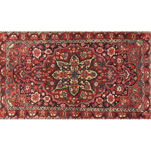 Ahgly Company Machine Washable Indoor Rectangle Traditional Tomato Red Area Rugs, 5' x 7'