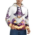 thumbnail image 2 of Lsque Halloween Gnome With Pumpkins Pattern Casual Men's Hoodie,Hooded Sweatshirt with Kangaroo Pocket,Pullover Hoodie-XX-Large, 2 of 7