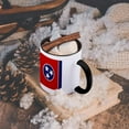thumbnail image 5 of 3dRose, Flag of Tennessee TN - US American United State of America USA - red blue circle 3 white stars, 11oz Two-Tone Black Mug, 5 of 7