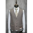thumbnail image 5 of Men's Steve Harvey Tan Textured Modern Fit 3PC Formal Suit, 5 of 7