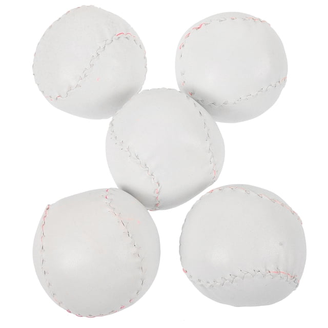AURARMLET 5Pack White Round Training Baseballs for Hitting and Throwing Practice with Pu Material 10 Inches