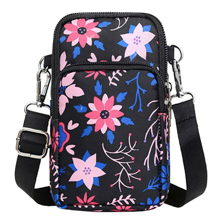 Yizelli Small Crossbody Bag Multifunction Phone Pouch Mini Nylon Shoulder  Bag Outdoor Waist Bag Pouch for Men Women