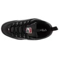 thumbnail image 2 of FILA Ladies Disruptor II Black/White/Fila Red Wedge, 2 of 4