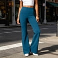 thumbnail image 2 of Pleated Yoga Pants for Women Fashion Solid Color Casual Lounge Stretchy Trousers with Pockets, 2 of 9