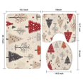 thumbnail image 3 of Beige Christmas Tree Pattern Bathroom Rugs Sets 3 Piece,Toilet Cover Set,Absorbent Non Slip Bathroom Mats Sets with U-Shaped Contour Rug Toilet Rug Set, 3 of 5