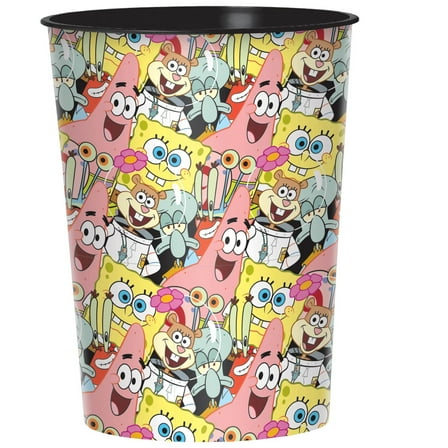 Amscan SpongeBob SquarePants 'All The Faces' 16oz Reusable Keepsake Cups (2ct)
