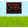 thumbnail image 1 of Open Neon Sign V3 (18" x 24") Yard Sign, Includes Metal Step Stake, 1 of 6