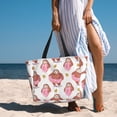 thumbnail image 3 of Wukai Sloth with Donuts1 Print Zipper Bag,large Beach Tote Bag,Waterproof Sandproof Bag,Grocery and Picnic Tote Travel Bag, 3 of 5