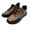 Brown, variant on Seeotter Men's Crocodile Pattern Leather Sneakers Slip-on Casual Air Cushion Elastic Waterproof Non-Slip High-Top Height Lifting Comfortable Shoes