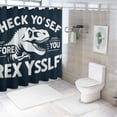 thumbnail image 7 of Orinice Tyrannosaurus Rex Bathroom Decor Set with Hooks, Colorful Luxurious Print Polyester Fabric Shower Curtain for Home Decoration 36x72, 7 of 7