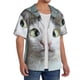 thumbnail image 2 of Fotbe Funny Cat Camisa Estampada de Manga Corta para Hombre, Casual de Verano, Estilo Playero, Sin Arrugas-4X-Large, 2 of 5