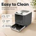 thumbnail image 4 of Unbranded Odor Control Enclosed Cat Litter Box with Stainless Steel, BPA-Free Plastic, Gray, 4 of 14