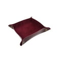 thumbnail image 1 of Coin Tray Leather Collapsible Save Space Storage Trays Square Portable Holder Accessory Watch Change Living Room Red Brown 2, 1 of 9