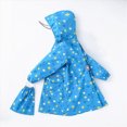 thumbnail image 2 of Kids Waterproof Raincoat Toddler Kids Boys Girls Cartoon Design Rainwear Children Raincoat with Hooded Jacket Coat Hoodies Breathable Kids Rain Jackets,Sky Blue,S, 2 of 9