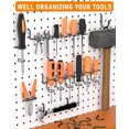 thumbnail image 5 of INCLY 176PCS Extra Thick Black Pegboard Hooks Set, 1/4" Heavy Duty Metal Peg Board Hook Assortment with Peg Lock Pegboard Accessories for Garage Wall Organizer Hanging Tools, 5 of 7