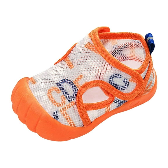 Leey-World Toddler Tennis Shoes Girl Girls Girls Kids' Sneakers Knitted Mesh Sports Shoes Breathable Lightweight Running Shoes for Kids Fashion Athletic Casual Shoes(Orange,5.5)