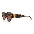thumbnail image 6 of Womens Mod Vintage Style Thick Temple Round Hipster Plastic Sunglasses Tortoise - Brown, 6 of 8