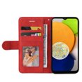 thumbnail image 5 of Compatible Samsung Galaxy A03 Case, Leather Wallet Case Stand View Magnetic Clasp Book Flip Folio Phone Cover - Red, 5 of 5