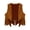 Brown, variant on Kids Open Front Faux Suede Tassel Hippie Vest Waistcoat Party Black 6