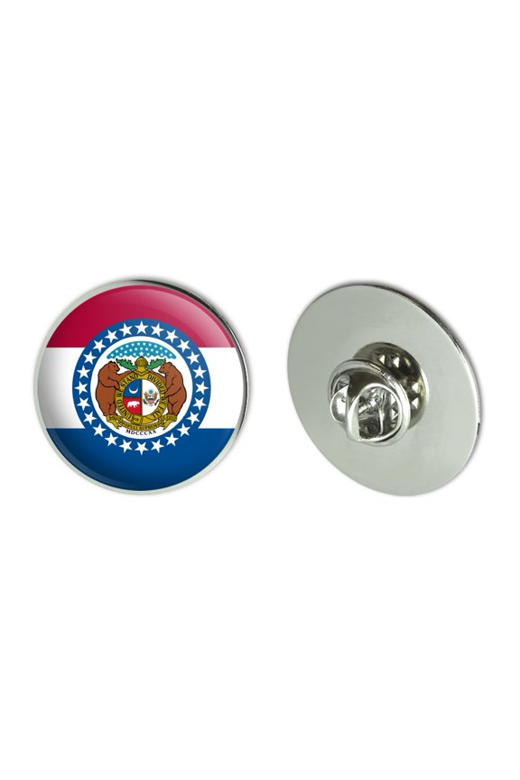 Missouri State Flag Metal 1.1" Tie Tack Hat Lapel Pin Pinback
