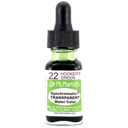 UPC: 0090385422504 | Dr. Ph. Martin s Synchromatic Transparent Water Color  0.5 oz  Hooker s Green (22)