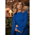 thumbnail image 3 of Jessica London Women's Plus Size Plisse Boatneck Blouse, 3 of 3
