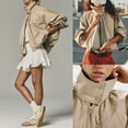 thumbnail image 3 of Oversized Bomber Jacket Women Stand Collar Windbreaker Polyester Fall Utility Coat, 3 of 7