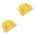 thumbnail image 3 of Guardurnaity Pañuelo en la cabeza Sombrero Hijabs de moda Gorras Tela elástica Tocado atractivo Accesorios para el cabello Accesorios para fotos Amarillo 2piezas, 3 of 6