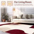 thumbnail image 2 of ODIKA 4' x 6' Machine Washable Non-Slip Area Rug, Abstract Blob High Traffic Rug, Red, 141064, 2 of 7