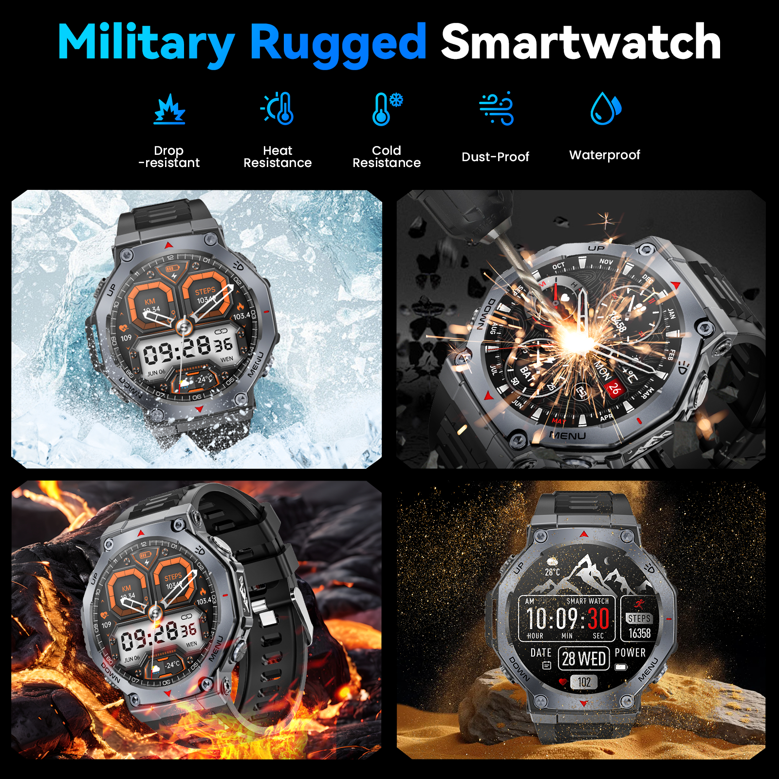 Haulvean 1.43" AMOLED Military Smart Watch for Men photo 4
