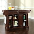 thumbnail image 6 of Bowery Hill Traditional Wood Kitchen Island w/ Stainless Steel Top in Mahogany, 6 of 7