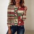 thumbnail image 6 of Yourumao Womens Christmas Shirts Long Sleeve Graphic Tees for Christmas Party Crewneck Loose Casual Plus Size Tops for Winter, 6 of 8
