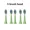 Green 5 head, variant on Colorful Sonic Children's Electric Toothbrush Rechargeable Cartoon Design Automatic IPX7 Waterproof with Replacement Head