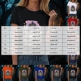 thumbnail image 3 of Women Multicolor Halloween Graphic Print Short Sleeve Crew Neck T-Shirt, Soft Loose Basic Casual Blouse Tops for Daily Autumn Wear and Holiday Party Dressing XXXL Blue, 3 of 8