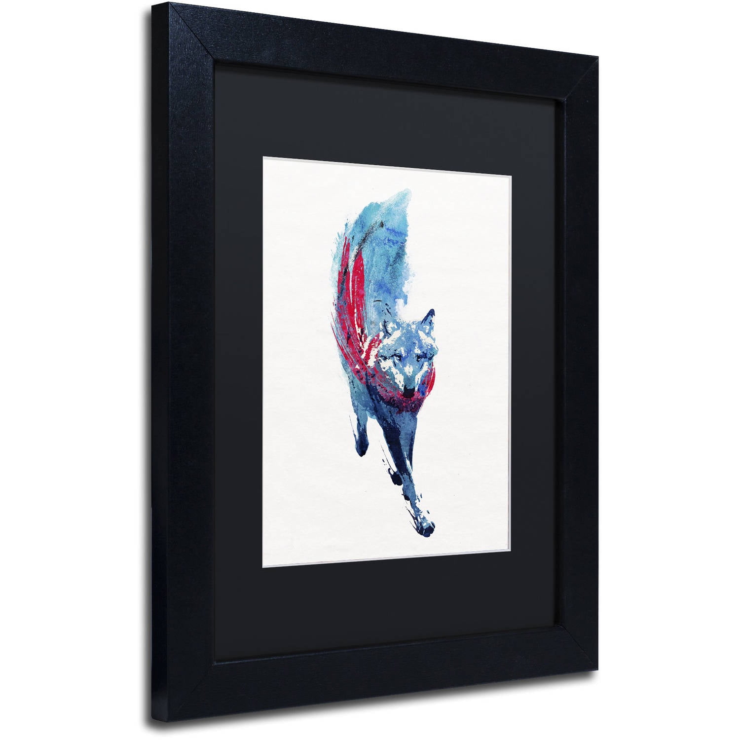 Trademark Fine Art 'Lupus Lupus I' Canvas Art by Robert Farkas, Black Matte, Black Frame