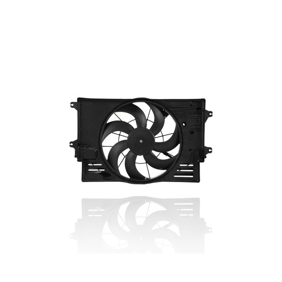 Dual Radiator and Condenser Fan Assembly - Cooling Direct Compatible/Replacement for '21-23 Kia Seltos 4Cy/1.6T - With Fan Control Module - 25380Q5000